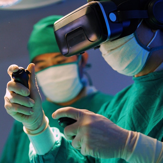 Medical technology being used by doctor