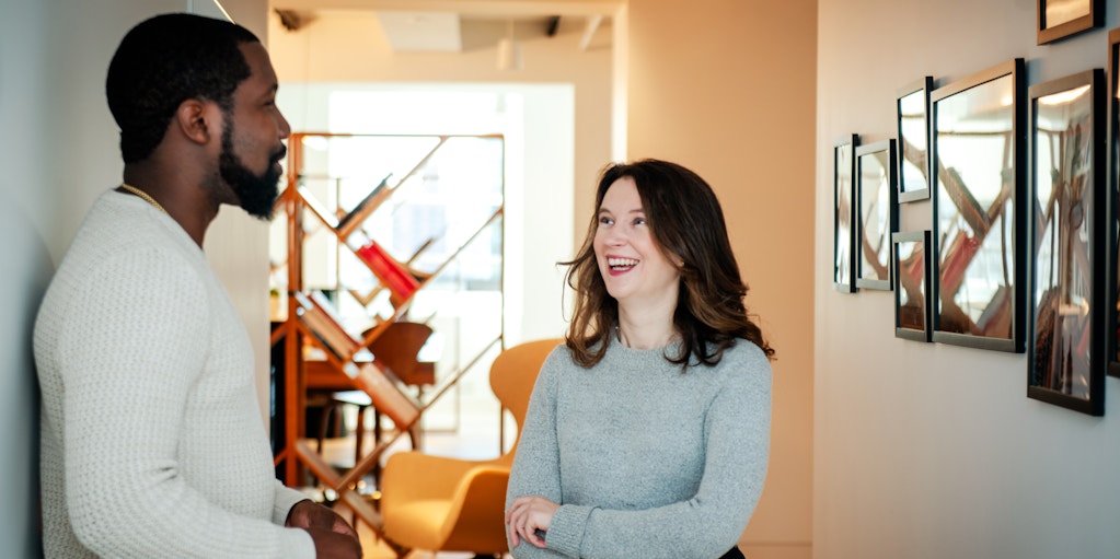 Laura Hawkins and colleague