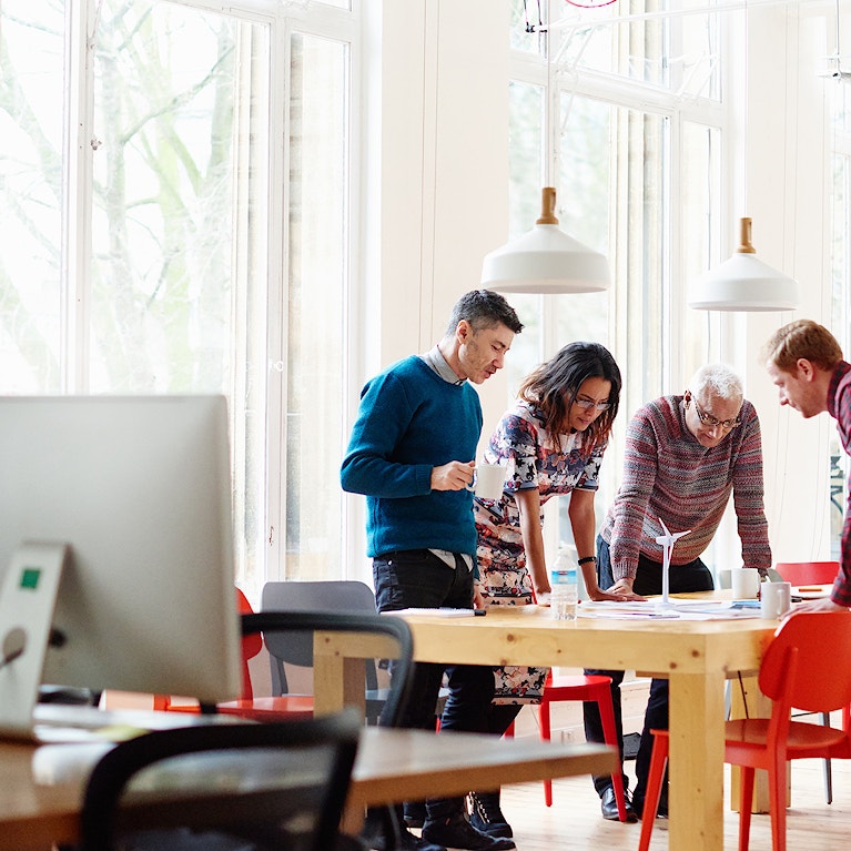 working around a table