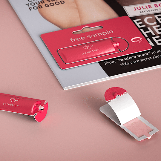 Beauty samples made with Dry Molded Fiber